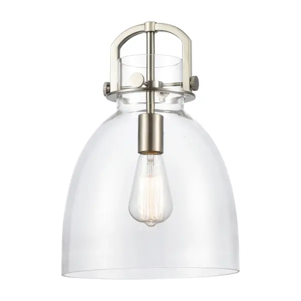 The Newton Bell is a modern industrial collection that incorporates exceptional architectural details and classic bell shaped shade. The delicately curved glass or metal shade complements the clean lines of this restoration inspired line of fixtures.