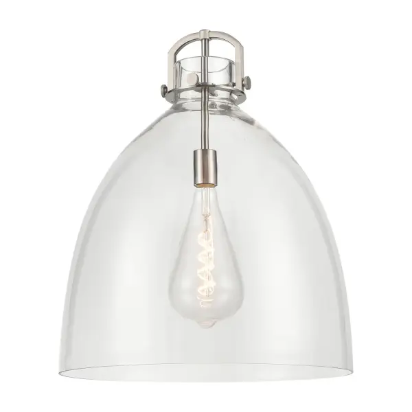 The Newton Bell is a modern industrial collection that incorporates exceptional architectural details and classic bell shaped shade. The delicately curved glass or metal shade complements the clean lines of this restoration inspired line of fixtures.