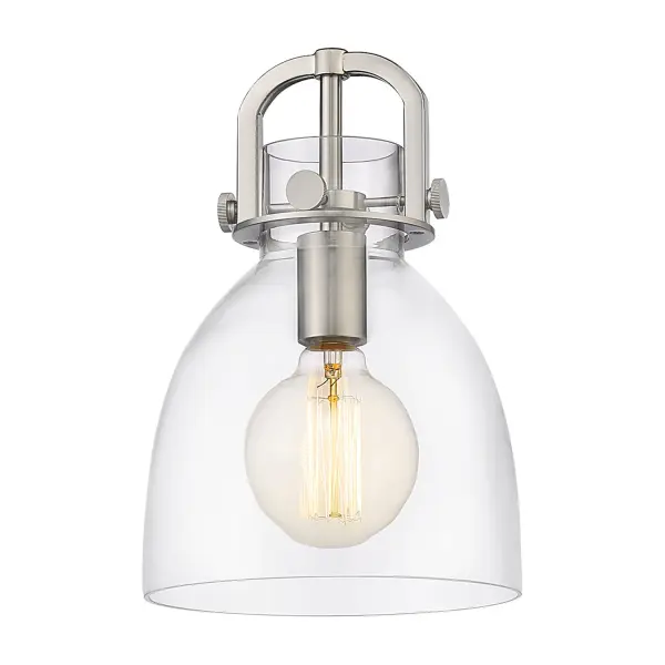 The Newton Bell is a modern industrial collection that incorporates exceptional architectural details and classic bell shaped shade. The delicately curved glass or metal shade complements the clean lines of this restoration inspired line of fixtures.