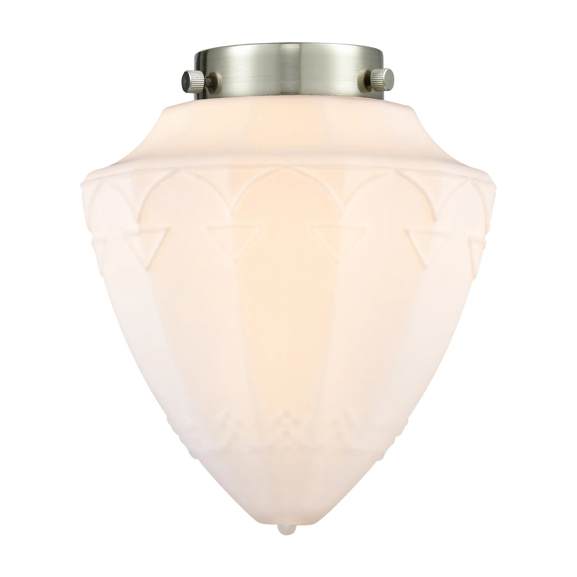Bullet - 7 inch - Cased Matte White Glass