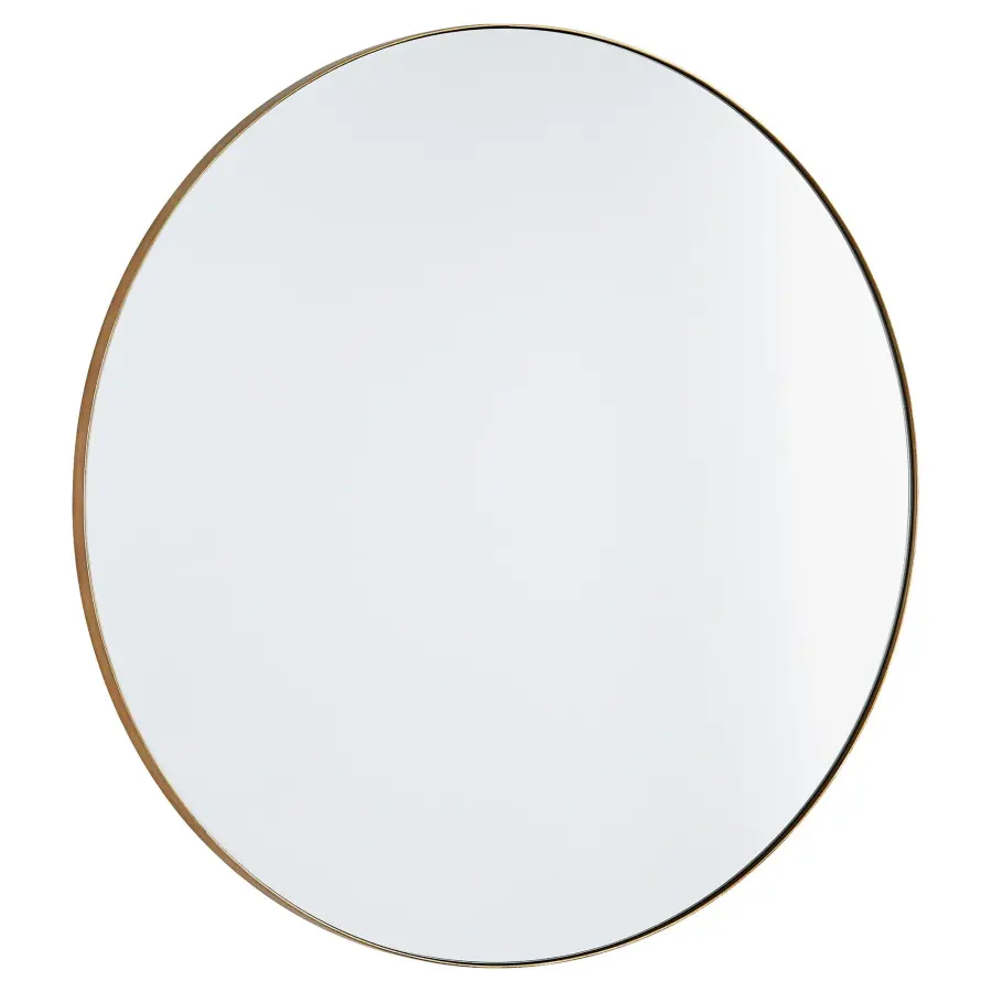 30" Round Gold Mirror - Image 1