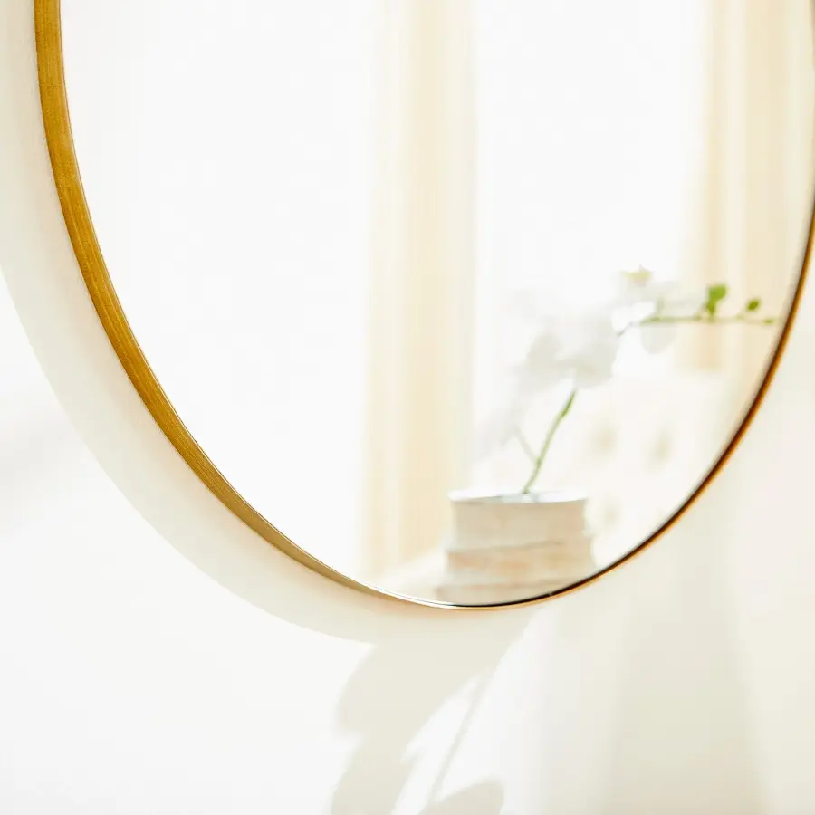 30" Round Gold Mirror - Image 4