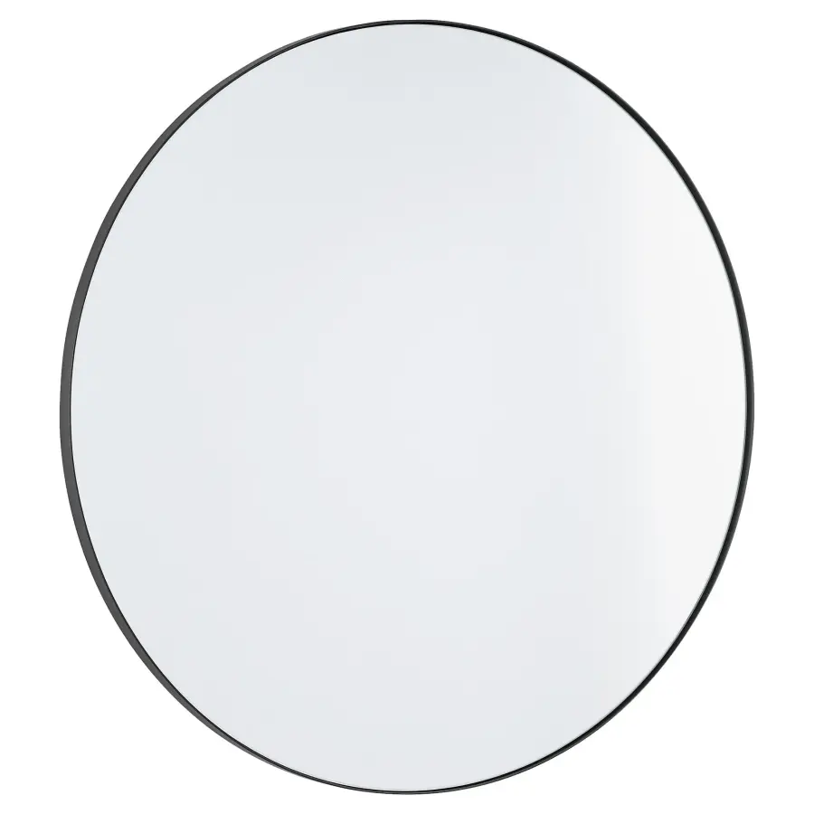 30" Round Mirror in Matte Black - Image 1