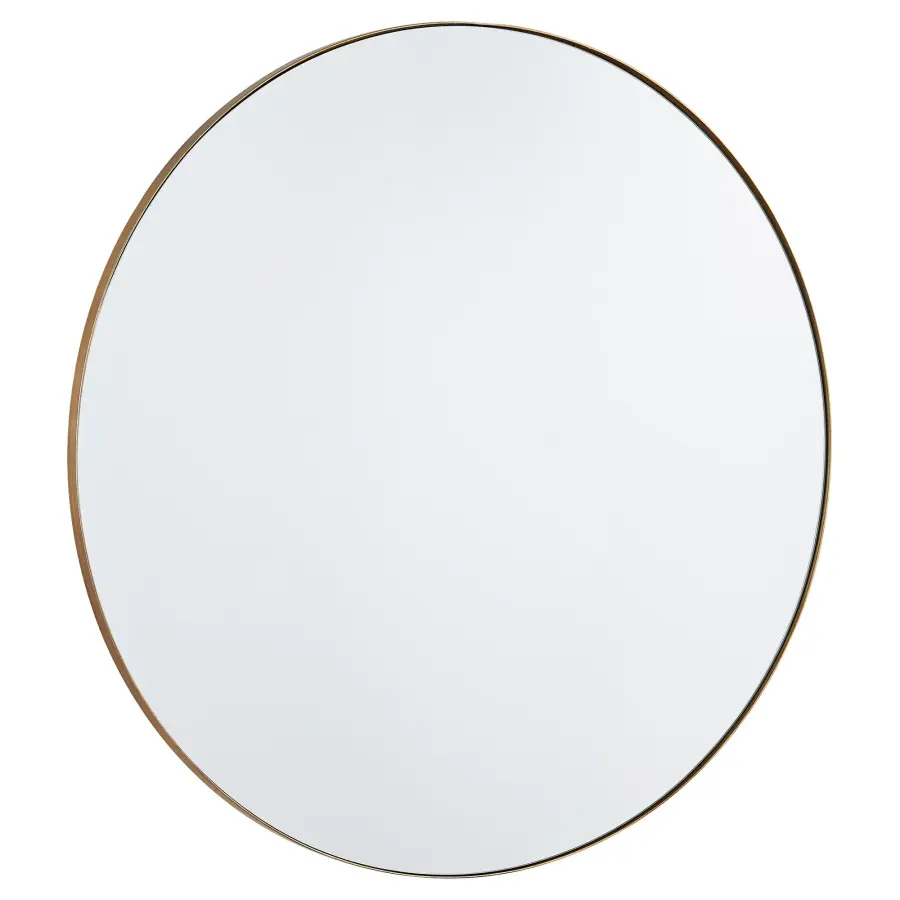 36" Round Gold Mirror - Image 1
