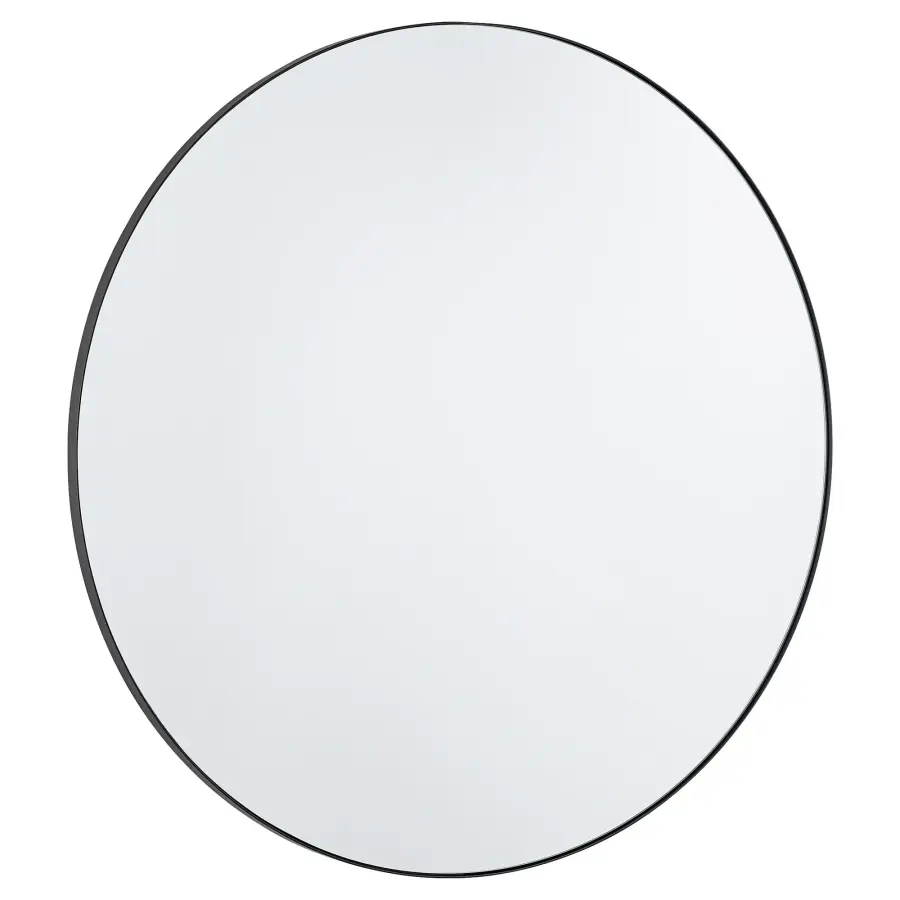 36" Round Mirror in Matte Black - Image 1