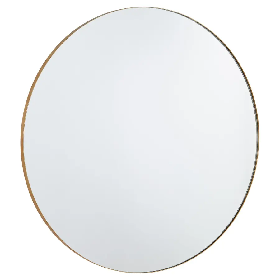 42" Round Gold Mirror - Image 1