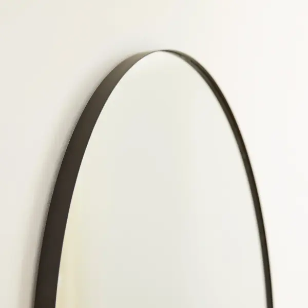 42" Round Mirror in Matte Black - Image 4