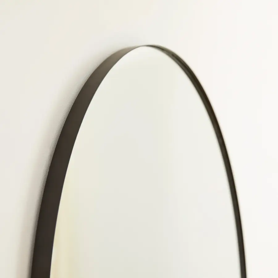 42" Round Mirror in Matte Black - Image 4