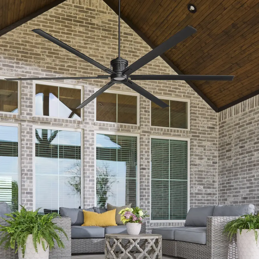 Zeus 120" Outdoor Ceiling Fan in Matte Black - Image 7