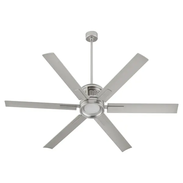 The Zeus 65" fan delivers exceptional airflow with built-in Wi-Fi control, six speeds, and damp-rated durability. Perfect for large patios, great rooms, or commercial spaces requiring powerful ventilation with smart home integration. - alternate view