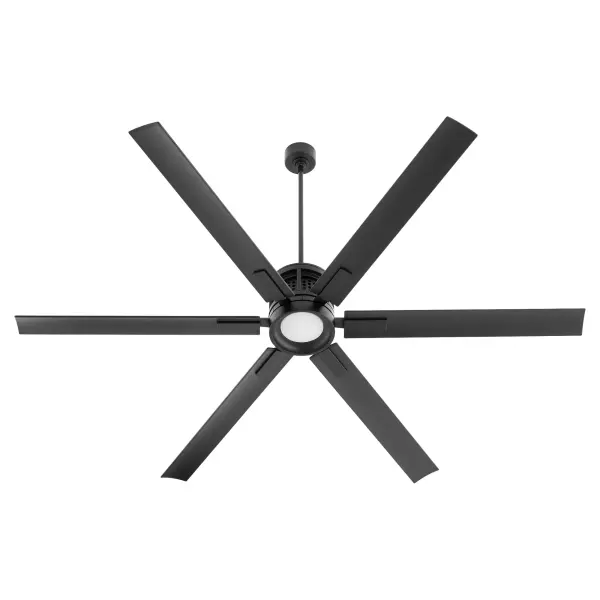 The Zeus 80" fan delivers exceptional airflow for large indoor and outdoor spaces with built-in Wi-Fi, six-speed control, and damp-rated durability. Includes remote control and safety cables for secure outdoor installation. - alternate view