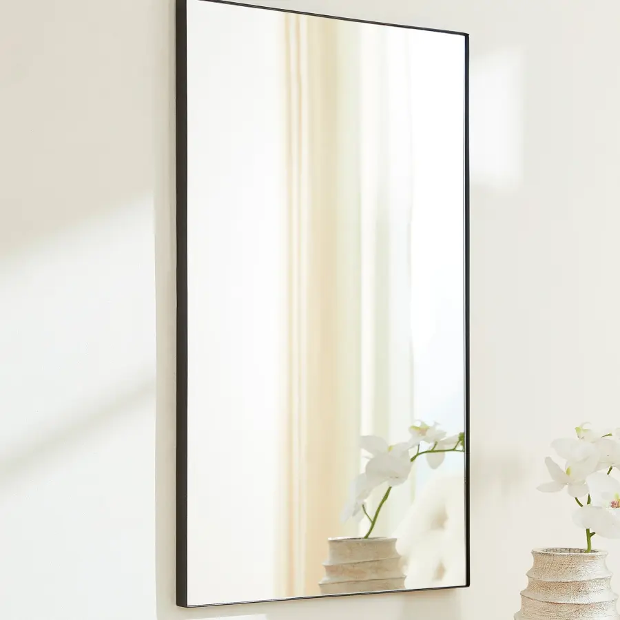 24x36" Rectangular Mirror in Matte Black - Image 2