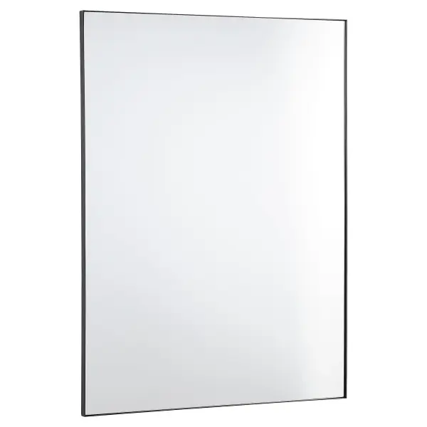 This 30x40" rectangular mirror combines clean lines with a sophisticated matte black finish, offering versatile styling for contemporary and minimalist interiors. The generous size provides excellent functionality while the simple frame design complements any décor.