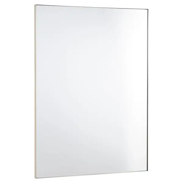 This 30x40" rectangular mirror offers a clean, minimalist aesthetic with a silver frame that complements any décor. Its generous size makes it ideal for bathrooms, bedrooms, and entryways, providing both function and style.