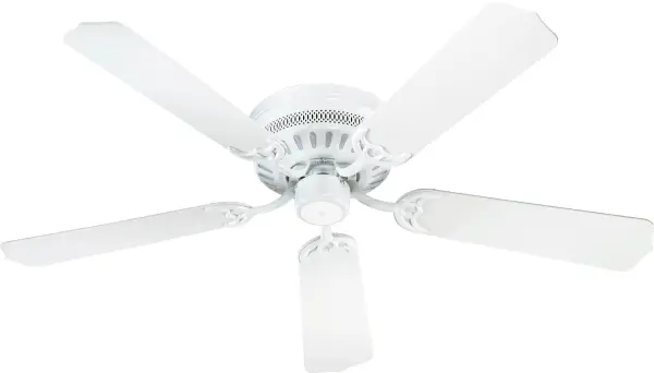 The Custom Hugger 42" delivers reliable airflow in a compact, flush-mount design ideal for rooms with limited ceiling height. Its traditional white finish and 3-speed operation make it a practical choice for bedrooms and offices.