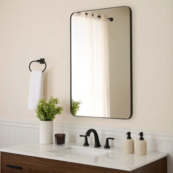 Stadium 24" x 36" Rectangular Mirror in Matte Black - Image 5