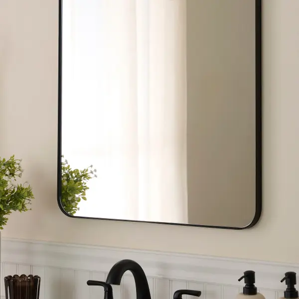 Stadium 24" x 36" Rectangular Mirror in Matte Black - Image 6