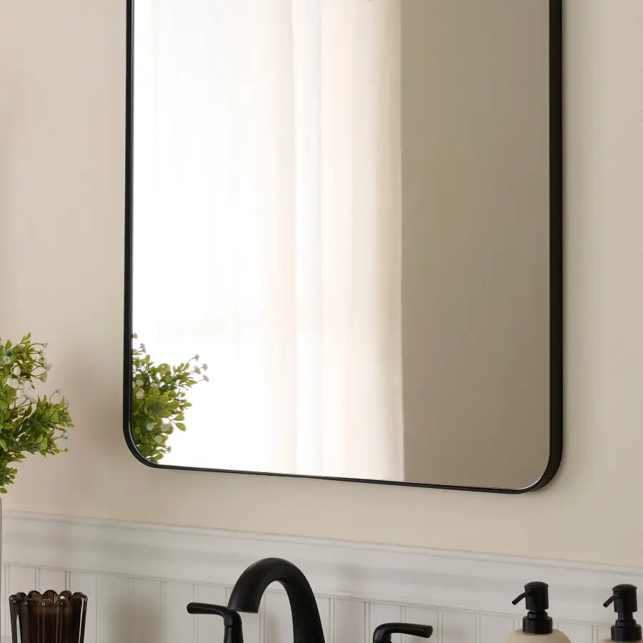 Stadium 24" x 36" Rectangular Mirror in Matte Black - Image 6