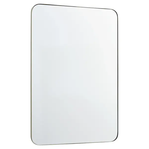 The Stadium mirror combines contemporary design with practical functionality. Its rounded rectangle shape and 1-inch frame extension create visual interest while the silver finish adds a sleek, modern touch to any space.