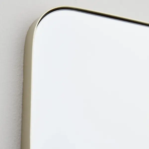The Stadium mirror combines contemporary design with practical functionality. Its rounded rectangle shape and 1-inch extension frame create visual interest while the silver finish adds a refined touch to any space. - alternate view