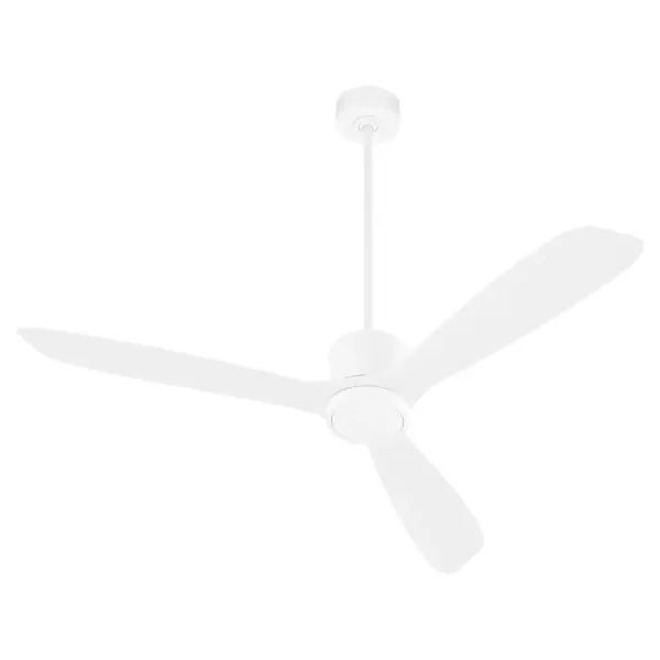 The Portland 58" ceiling fan combines sleek modern design with durable wet-rated construction, making it ideal for patios, porches, and covered outdoor areas. Its rounded profile and studio white finish add contemporary style.