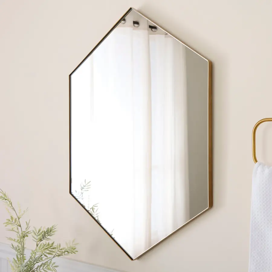 Hexagon Mirror 24" x 34" - Gold - Image 7