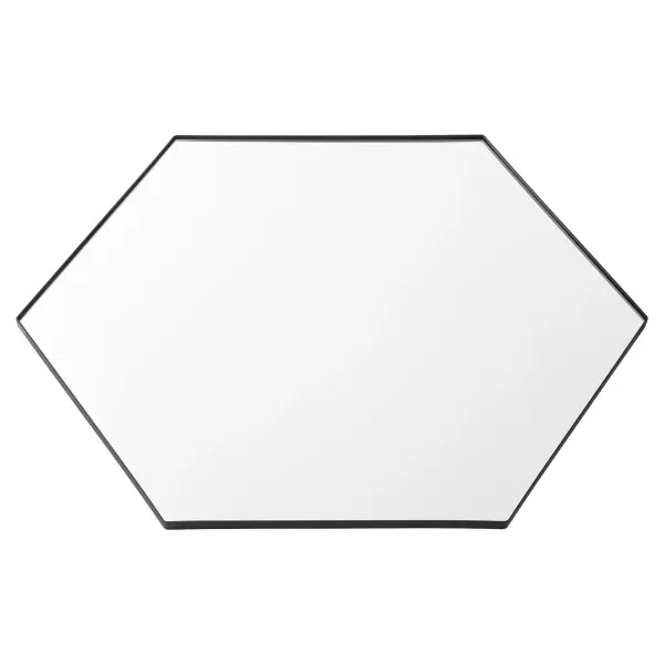 24" x 34" Hexagon Mirror in Matte Black - Image 4