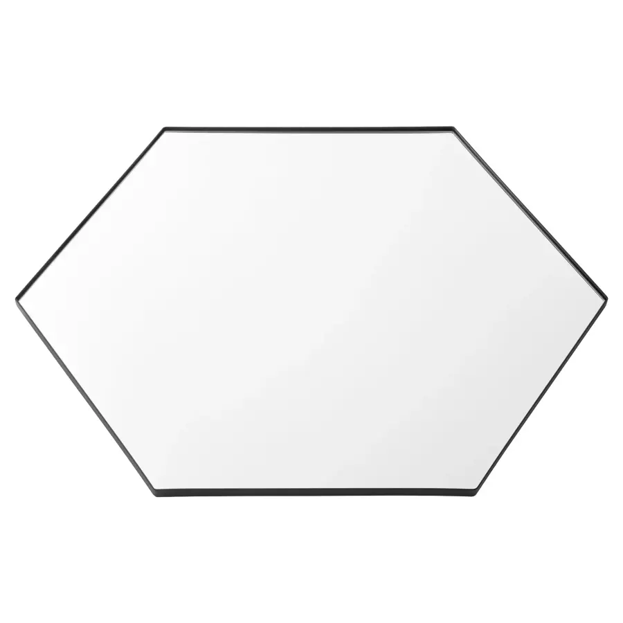 24" x 34" Hexagon Mirror in Matte Black - Image 4