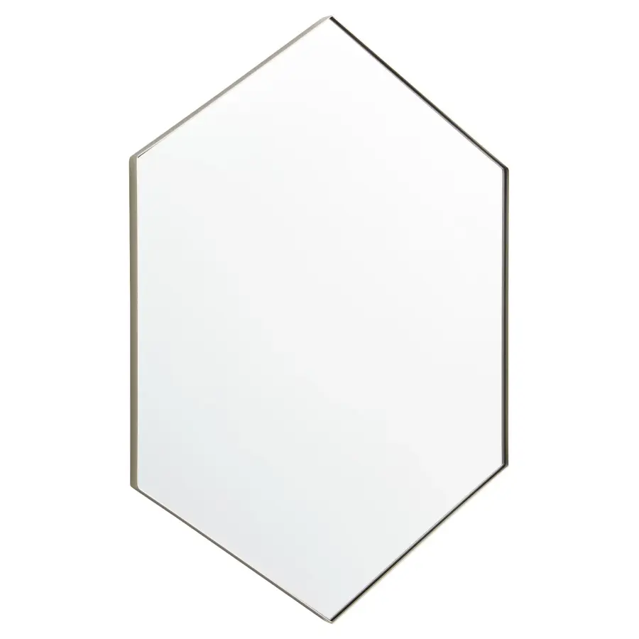 Hexagon Wall Mirror 24" x 34" - Silver - Image 1