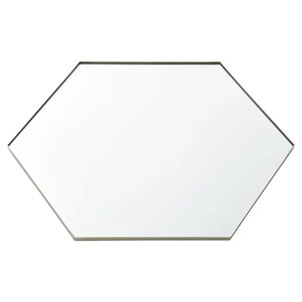 Hexagon Wall Mirror 24" x 34" - Silver - Image 4