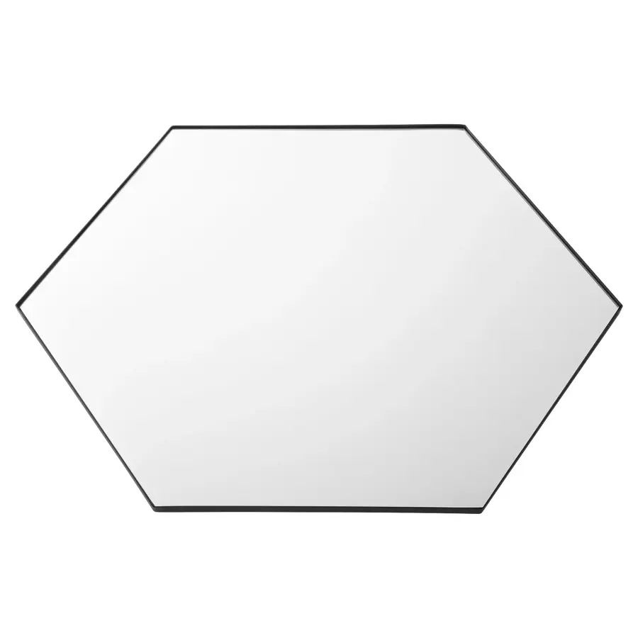 Hexagon Mirror 28" x 40" in Matte Black - Image 4