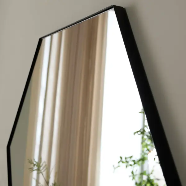Hexagon Mirror 28" x 40" in Matte Black - Image 6