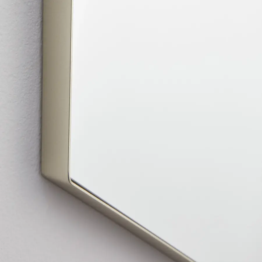 Hexagon Wall Mirror 28" x 40" - Silver - Image 3