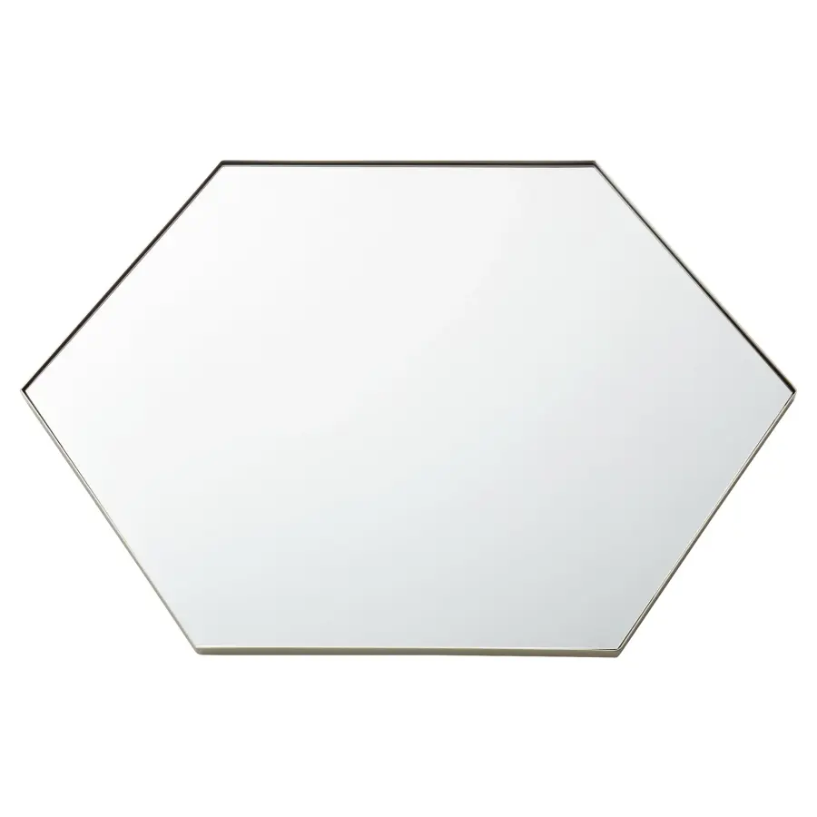 Hexagon Wall Mirror 28" x 40" - Silver - Image 4