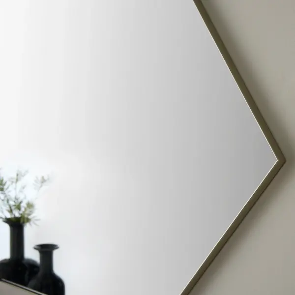 Hexagon Wall Mirror 28" x 40" - Silver - Image 6