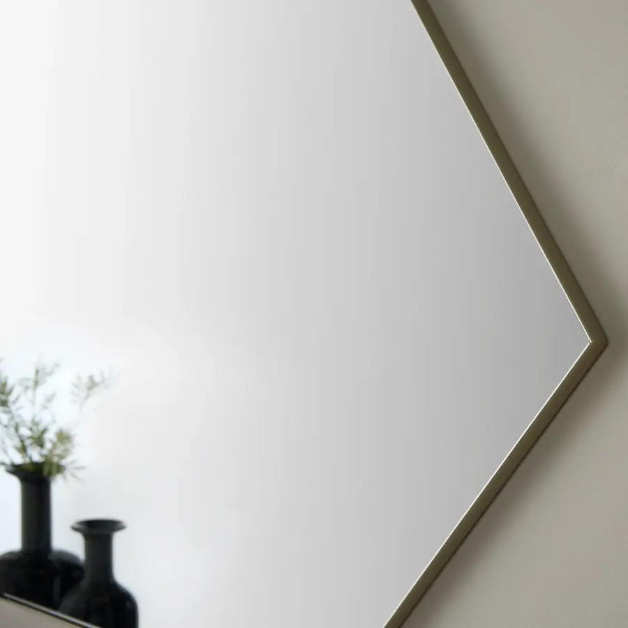 Hexagon Wall Mirror 28" x 40" - Silver - Image 6