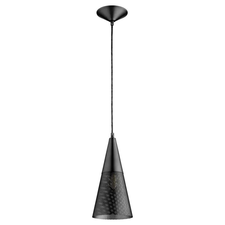 Mesh Cone Pendant - Matte Black - Image 1