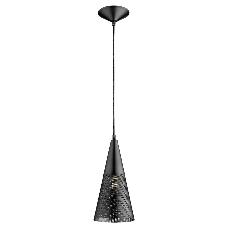 Mesh Cone Pendant - Matte Black - Image 2