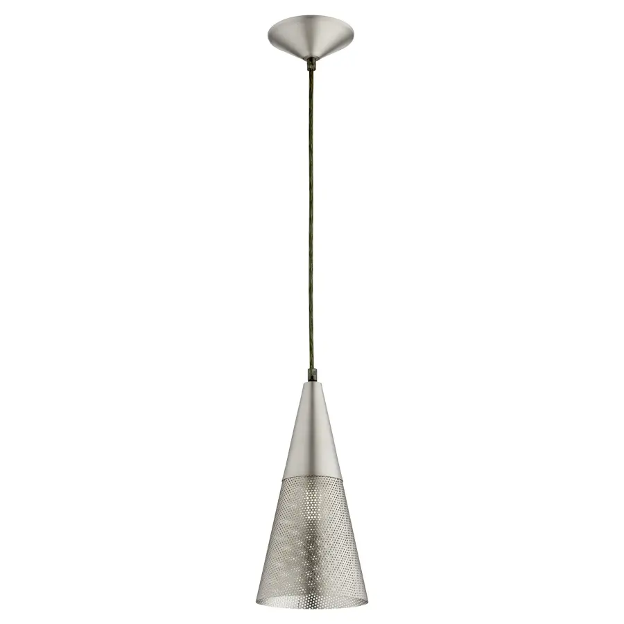 Mesh Cone Pendant Light - Satin Nickel - Image 2