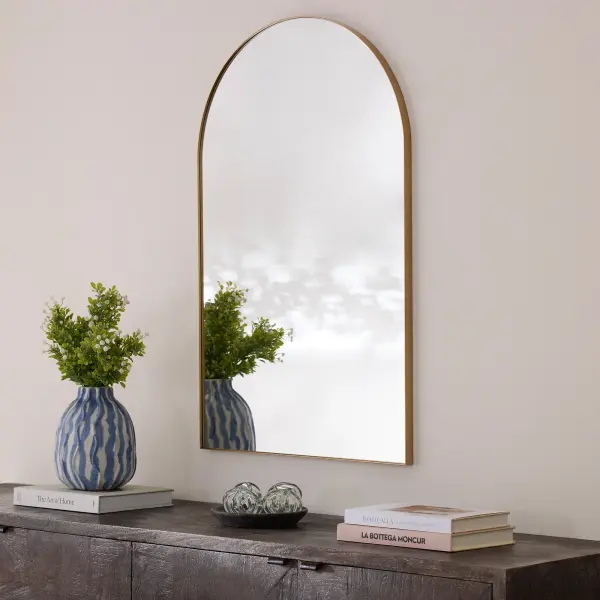 24" x 38" Arch Mirror in Gold - Image 4