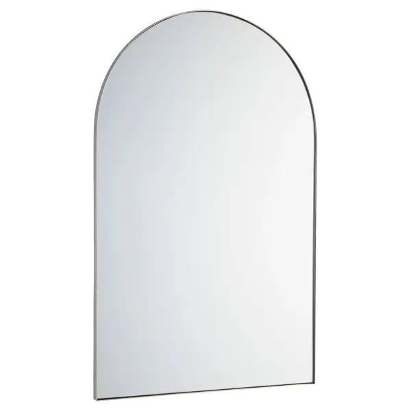 This 24x38 inch arched mirror combines classic arch styling with a modern silver finish. The 1-inch frame extension adds subtle depth while maintaining a clean profile suitable for residential and commercial spaces.