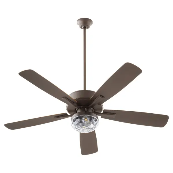 The Ovation 52" ceiling fan combines practical wet-rated durability with understated style. Its curved blades and modest housing deliver efficient cooling for covered outdoor spaces and high-humidity indoor areas.