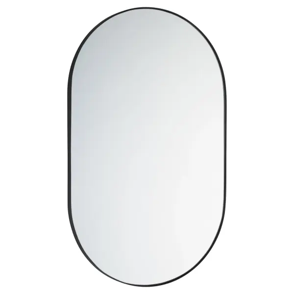 The Capsule mirror brings contemporary style with its distinctive pill-shaped contour and 1-inch extension frame. The matte black finish offers versatile appeal for residential and commercial spaces at an accessible price point.