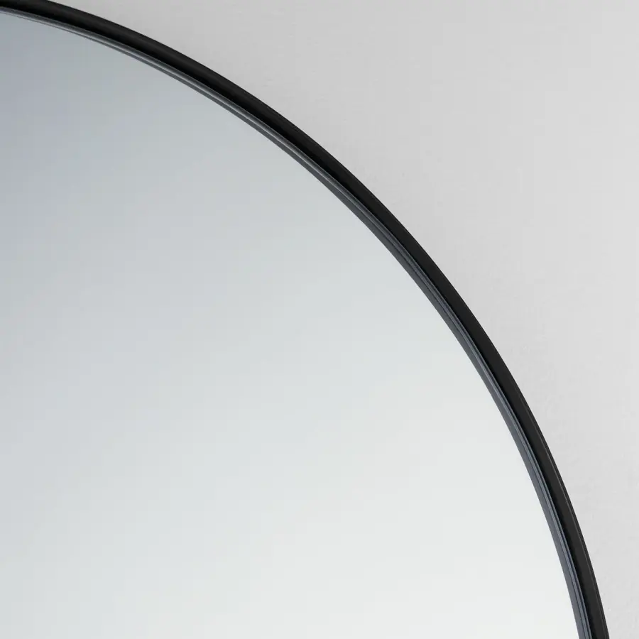 Capsule 20" x 32" Pill-Shaped Mirror in Matte Black - Image 2
