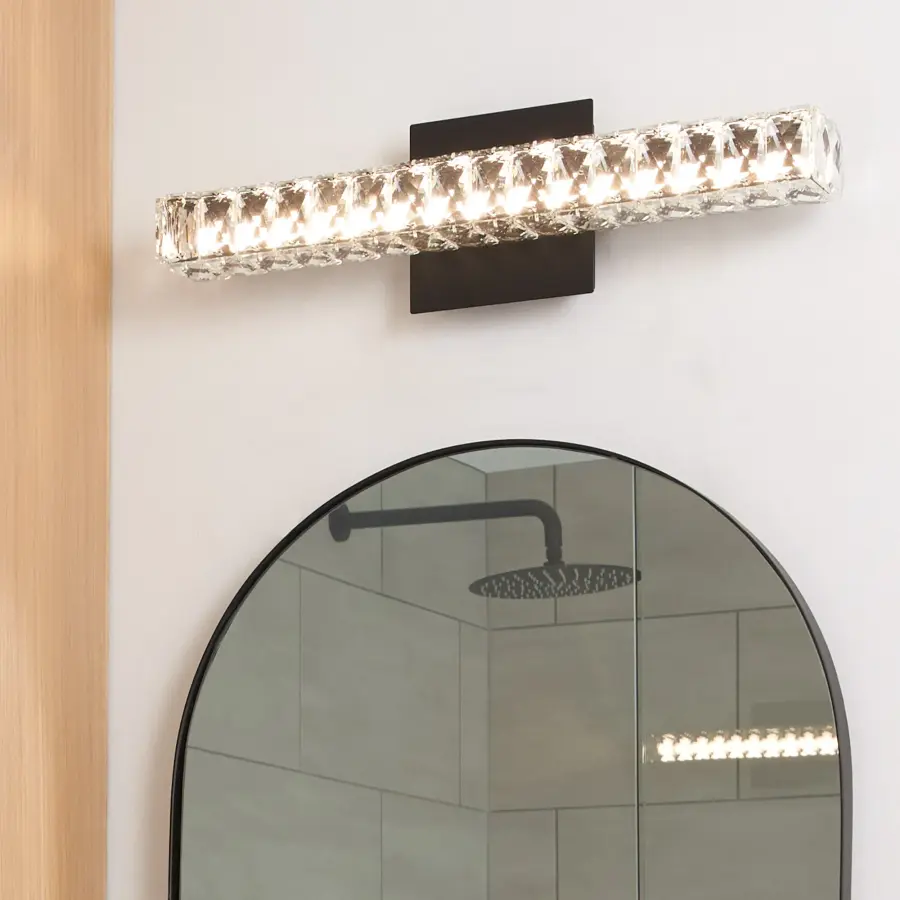 Capsule 20" x 32" Pill-Shaped Mirror in Matte Black - Image 5