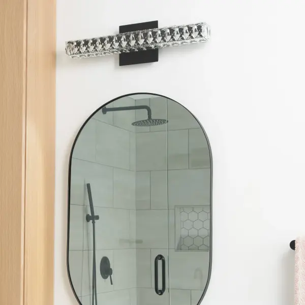 Capsule 20" x 32" Pill-Shaped Mirror in Matte Black - Image 6