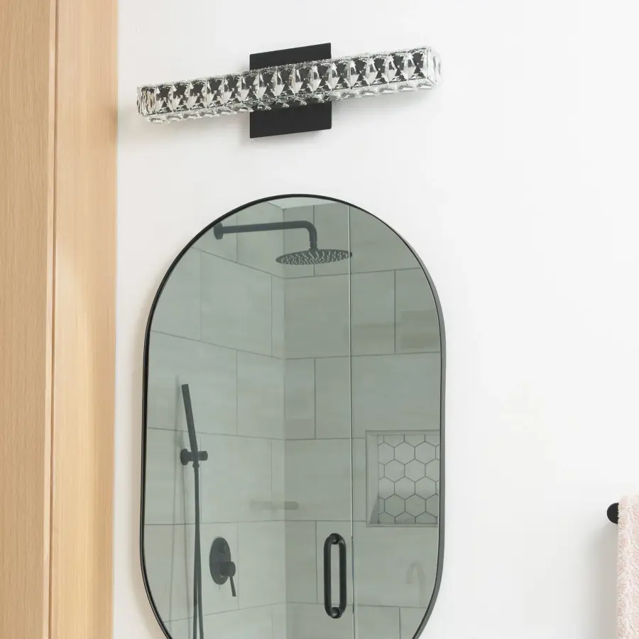 Capsule 20" x 32" Pill-Shaped Mirror in Matte Black - Image 6