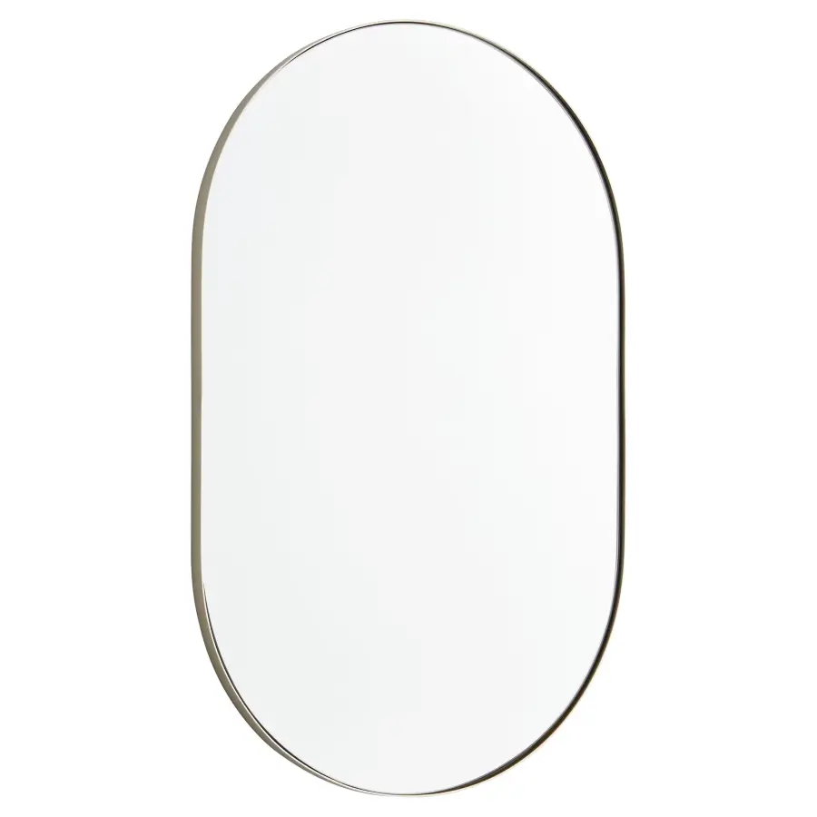 Capsule 20" x 32" Pill-Shaped Mirror in Silver - Image 1