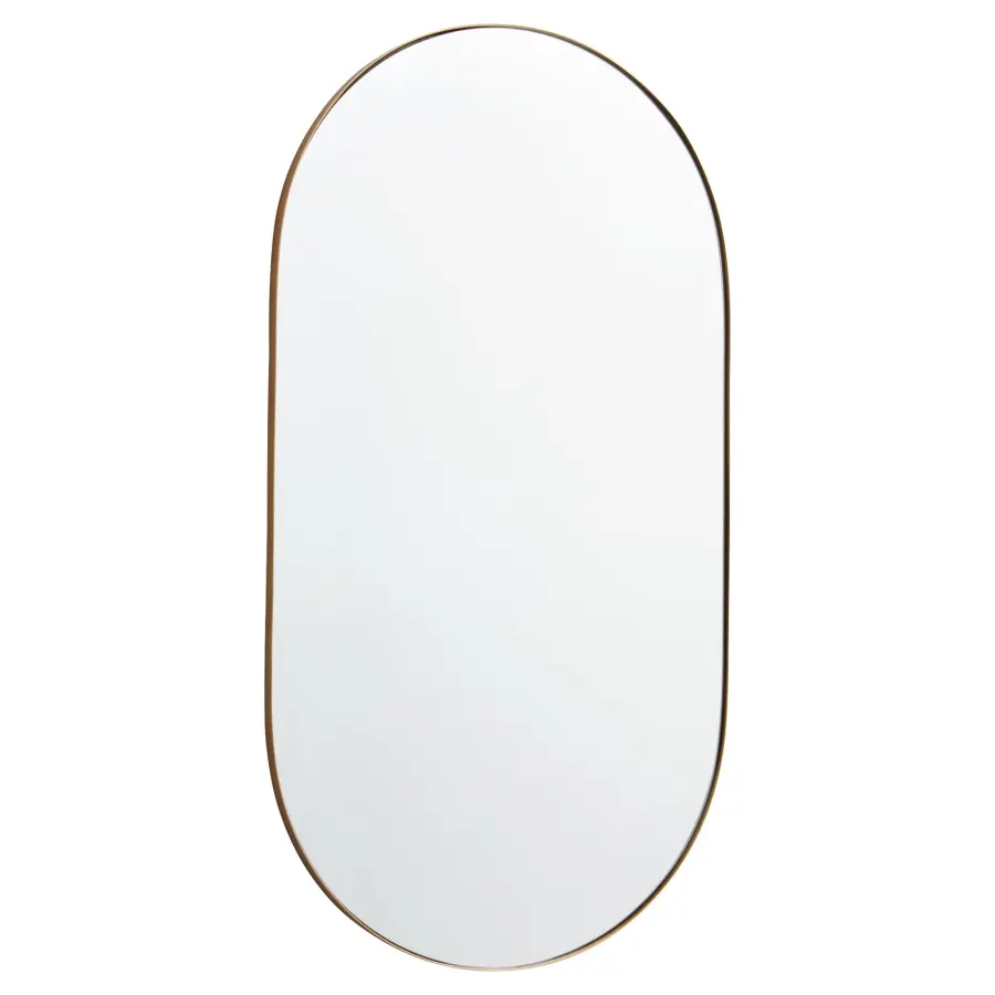 Capsule Gold Pill-Shaped Mirror 21" x 40" - Image 1