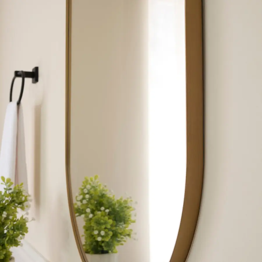 Capsule Gold Pill-Shaped Mirror 21" x 40" - Image 6